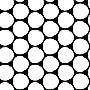 Modern Net white and black medium approx 6 x 3.5