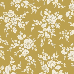 Gardenia Silhouette in Vintage Golden Chartreuse