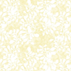 light linen texture_ East Fork Butter yellow with white leaves coordinate - Springfields