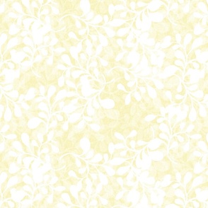 linen textured_ East Fork Butter yellow with white leaves coordinate - Springfields