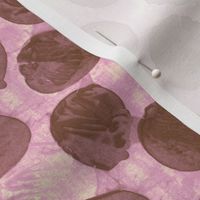 big messy paint dots - summercolors pink, cream and brown