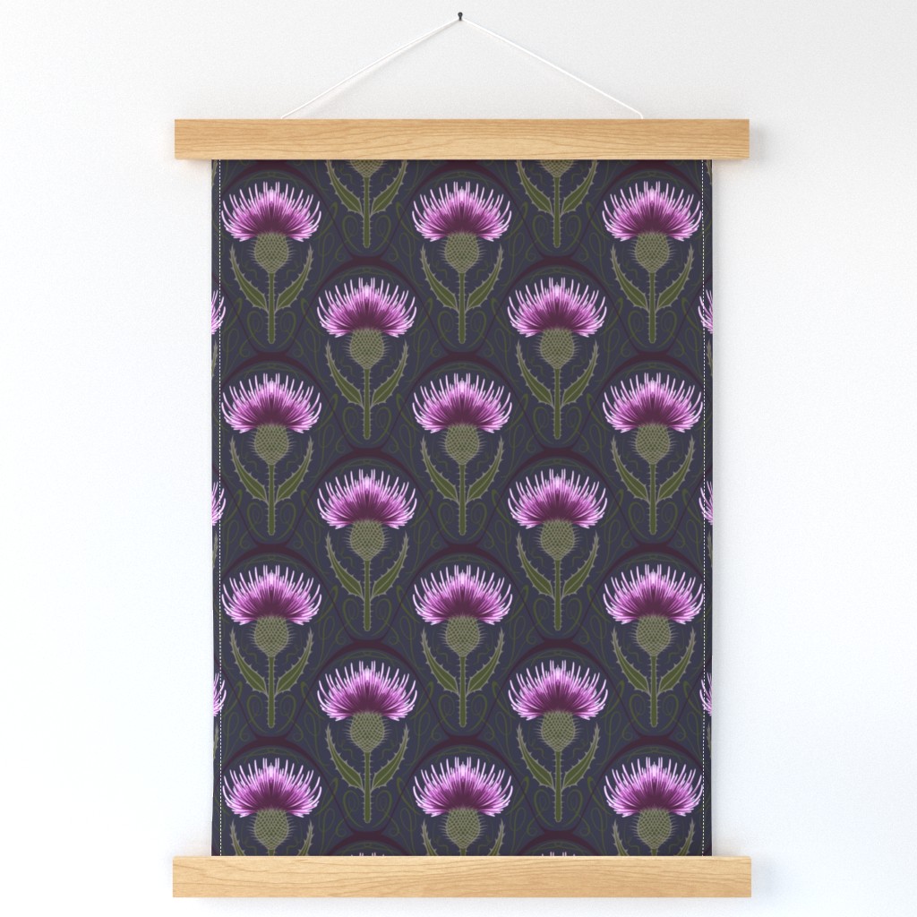 Art Nouveau Scottish Thistle, Medium Scale