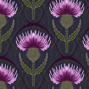 Art Nouveau Scottish Thistle, Medium Scale