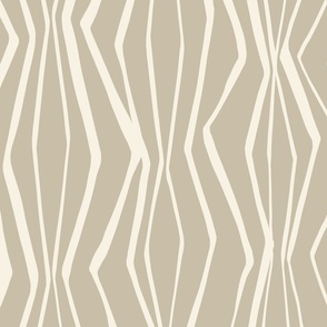 Zig Zag - Beige (Large Scale)