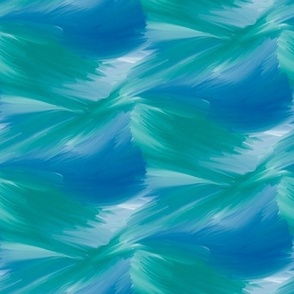 Abstract Blue and Green Coastal Waves