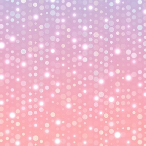 Pink to Blue Ombre Polka Dots  | Pastel Unicorn Colors Sequins (Large 2 yard ombre repeat)