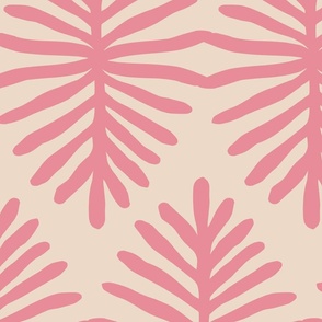 Dreamy Palms - 4 // 24 inch scale // off-white and pink fabric by @annhurleydesign
