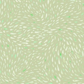 L | Abstract Confetti Dots Green - ©Lucinda Wei