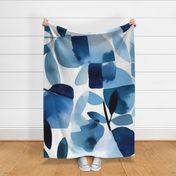 Timeless Blue and White Abstract Scandinavian Style Seamless Pattern