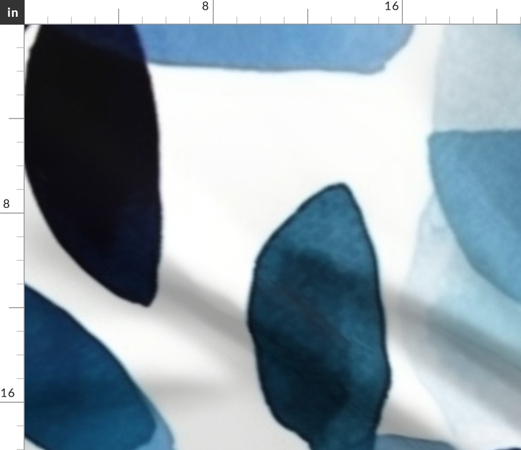 Timeless Blue and White Abstract Scandinavian Style Seamless Pattern
