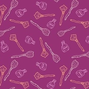 Broom the Potion_in Purple Red_MEDIUM_4x4_(wallpaper 6x6)