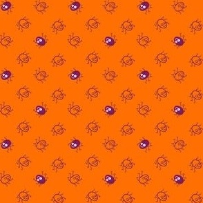 Little Spiders_on Orange_MEDIUM_2x2 (wallpaper 3x3)