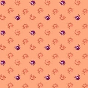 Little Spiders_on Peach_MEDIUM_2x2_(wallpaper 3x3)