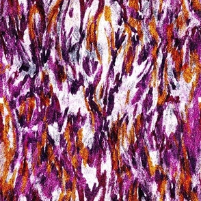 Patterns in the sand, textured painterly abstract 12” repeat bright pink, indigo, orange and white