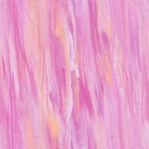 Barbie core Hand painted painterly vertical abstract stripes, buttery oil acrylic paint 12” repeat pale pink, candy pink cerise, yellow