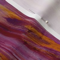 Hand painted painterly vertical abstract stripes, buttery oil acrylic paint 12” repeat cerise, pink. Orange, deep mulberry