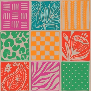 Mix and match Pattern sketches multicolor 
