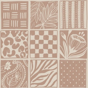 Mix and match Pattern sketches neutral sand