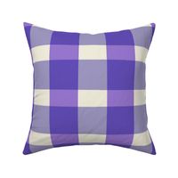 Large Checkerboard, Gingham plaid in Light Lilac and Lavender