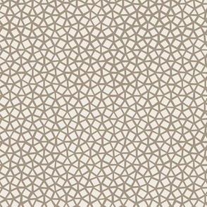 Small Mosaic | Creamy White, Khaki Brown | Geometric