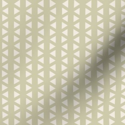 little triangles | creamy white, thistle green | geometric