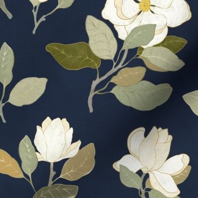 Magnolia on indigo /small/