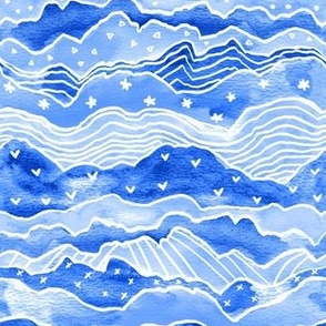 Dolly Mountains in Blue - Small Scale