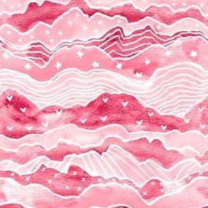 Dolly Mountains in Pink - Small Scale 