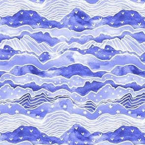 Dolly Mountains in Purple - Tiny Scale 