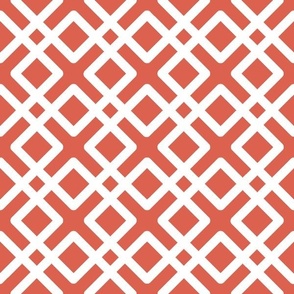 Modern Weave in Coral / Salmon