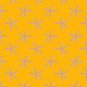 Dancing coral mint seastar in deep yellow water - Fisch and Friends Collection (small)