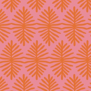Dreamy Palms - 2 // 10 inch scale // orange and pink fabric by @annhurleydesign
