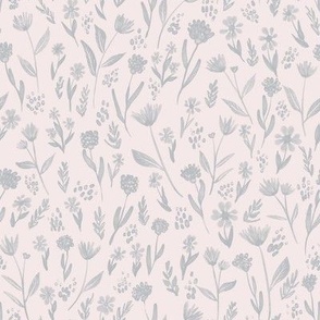 Fiona Floral Shell pastel blue ivory