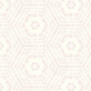small textured abstract hexagon tessellation // cotton candy on cream