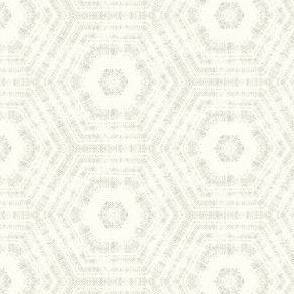 small textured abstract hexagon tessellation // soft sage on cream