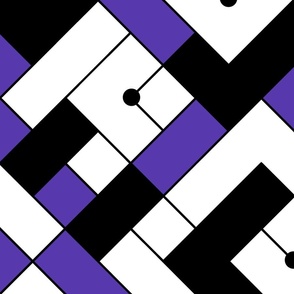 Stripes checks and tetris - purple only