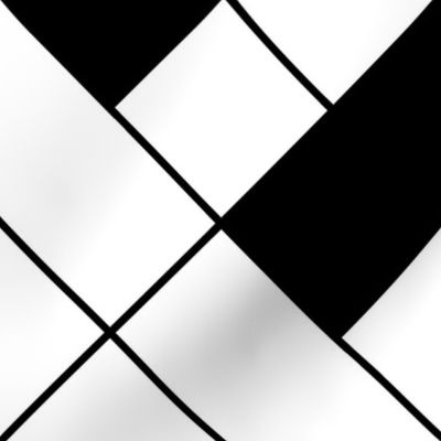 Stripes checks and tetris - black and white