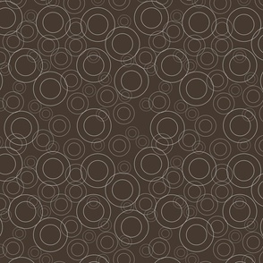 Geometric White Circles on brown modern table runner tablecloth napkin placemat dining pillow duvet cover throw blanket curtain drape upholstery cushion duvet cover wallpaper fabric living decor clothing shirt Fabric home decor kids by ara_designs