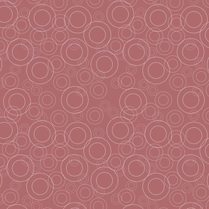 Geometric White Circles on blush-pink background, modern table runner tablecloth napkin placemat dining pillow duvet cover throw blanket curtain drape upholstery cushion duvet cover wallpaper fabric living decor clothing shirt Fabric home decor kids by ar