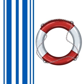 Blue lines and lifebuoy