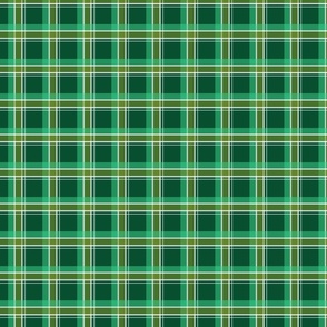 Green and Olive Plaid With a Hint of White