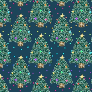 Mosaic Christmas Trees