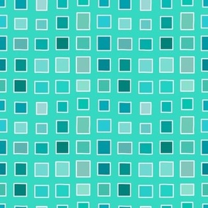 Turquoise Squares Small