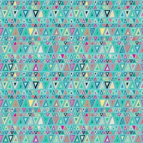 Pop Triangles on Turquoise Blue