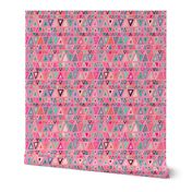 Pop Triangles on Bubblegum Pink - Large