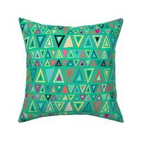 Pop Triangles on Mint Green - Large
