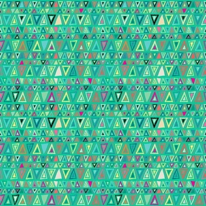 Pop Triangles on Mint Green