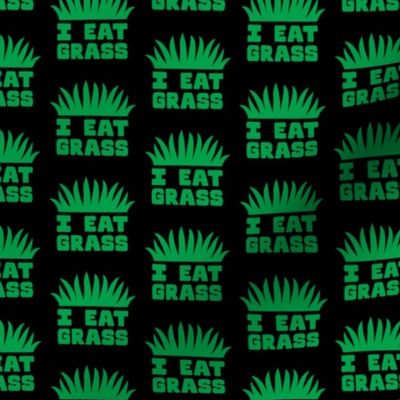 (small scale) I eat grass - funny dog - black - LAD23