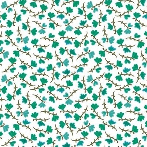 Ditsy Botanical Pattern - Green 