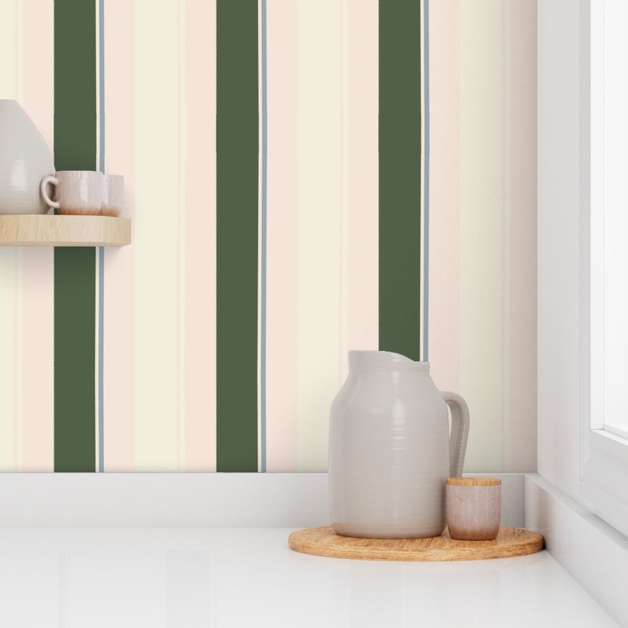 Large Stripe Thick and Thin lines in Wallpaper | Spoonflower